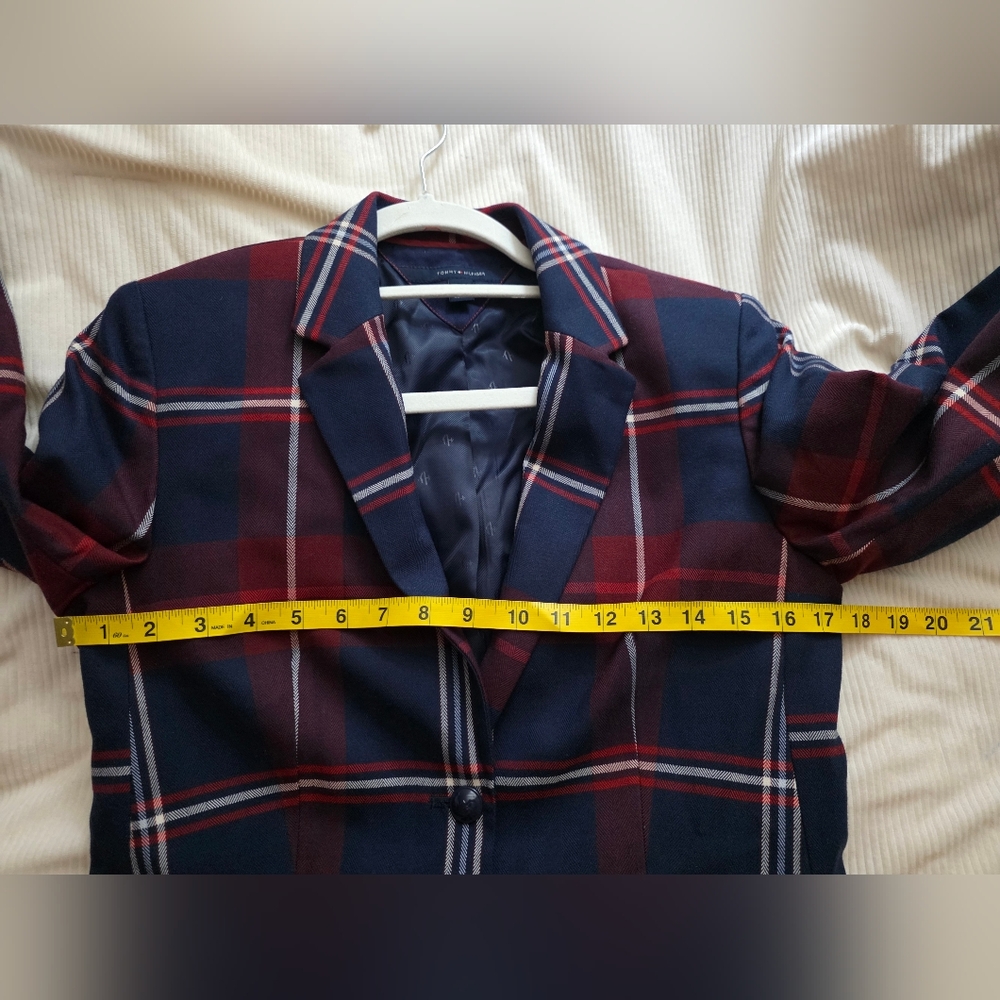 Tommy Hilfiger Set Women's Plaid Blazer Sz 2 + Pants Sz 6 Nwot - Picture 5 of 16